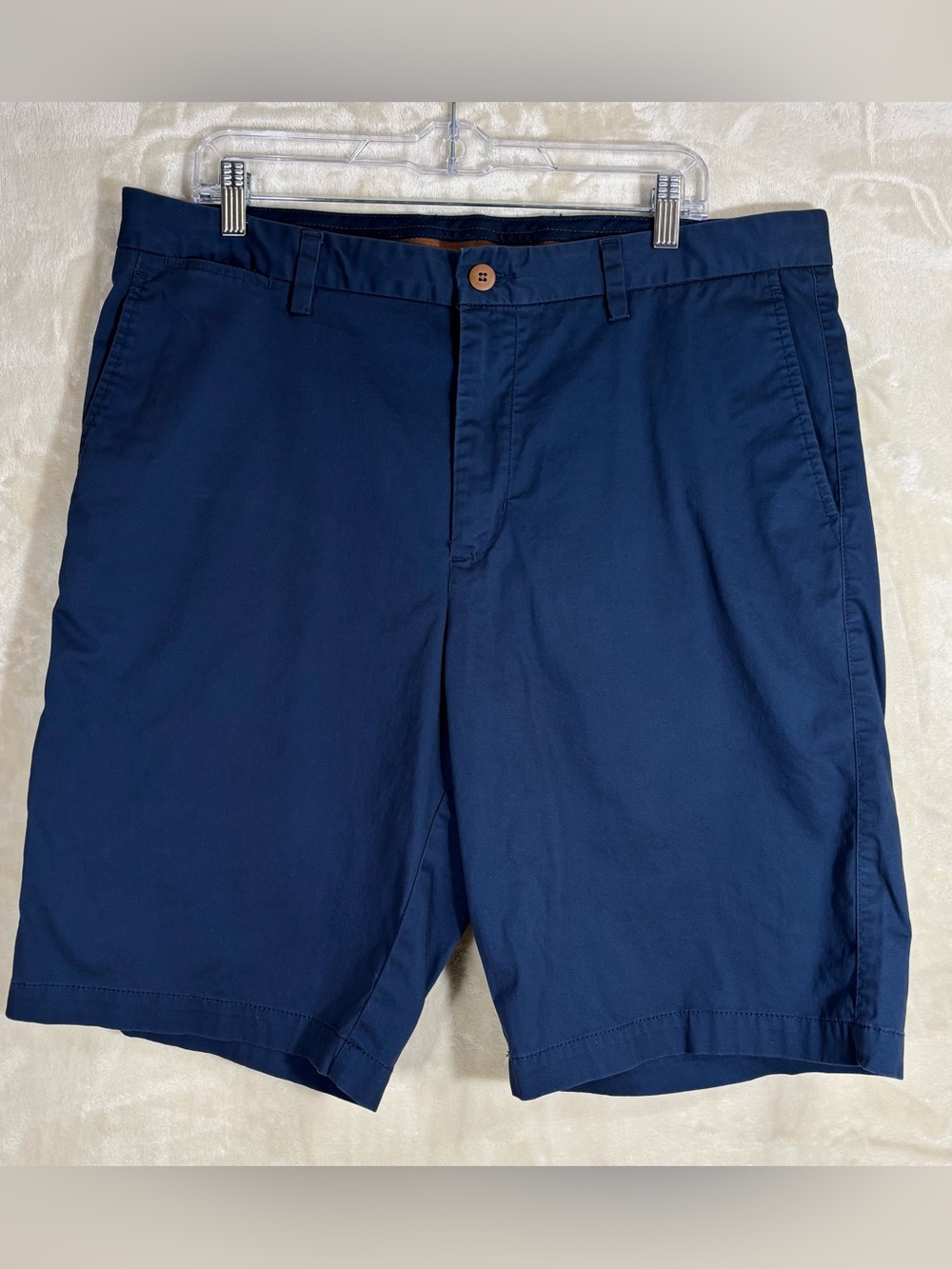 Tommy Bahama Men's Pima Cotton Blend Chino Shorts Flat Front Navy Blue Size 38